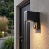 Kingstown Außenwandleuchte mit Bewegungsmelder IP44, eckige GU10 Wandleuchte