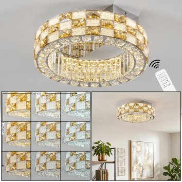 LED Deckenleuchte Seloria mit Fernbedienung, Lichtfarbe einstellbar 2700-6000 Kelvin