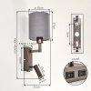 Turil LED Wandleuchte 2er Set Hotel-Leseleuchte mit drehbarem Lesespot