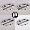 Kordex LED Deckenleuchte modern flach mit Glitzereffekt, ovale Ringform