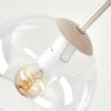 Koyoto Deckenleuchte 5-flammig mit klaren Glasschirmen Ø 15 cm, Holzlamellen