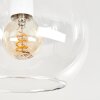 Koyoto Deckenleuchte 5-flammig mit klaren Glasschirmen Ø 15 cm, Holzlamellen