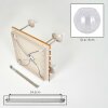 Koyoto 5-flammige Tannenholz-Deckenleuchte mit klaren Riffelglas-Kugeln, E14