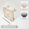 Cluster-Deckenleuchte Koyoto mit Holzlamellen-Abdeckung und 5 Glasschirmen, 25 Watt