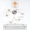 Chehalis Deckenlampe 6-flammig mit bernsteinfarbenen Kugel-Glasschirmen Ø 12 cm