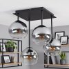 Koyoto Rauchglas Deckenlampe mit Glaskugeln, 4-flammig, E14, modern