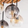 Koyoto Vintage Deckenleuchte mit mehrfarbigen Riffelglas-Kugeln, 4-flammig
