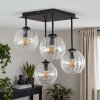Koyoto Deckenleuchte Glas Kugel, 4-flammige Deckenlampe mit Riffelglas