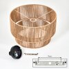 Boho-Deckenleuchte Tamir mit zweistufigem Seilschirm, E27, Schirm in Naturfarben