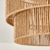 Boho-Deckenleuchte Tamir mit zweistufigem Seilschirm, E27, Schirm in Naturfarben