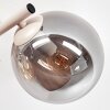 Moderne Kugel-Deckenleuchte Gastor, 3 Glasschirme am länglichen Metallstab
