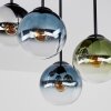 Moderne Cluster-Deckenleuchte Gastor mit 4 Glasschirmen in Blau und Grün