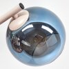 Moderne Kugel-Wandleuchte Koyoto im 2er-Set mit drei bunten Glasschirmen am Metallstab