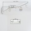 LED Deckenleuchte Villenauxe, 6 dreh- & schwenkbare Köpfe, 3000 Kelvin warmweiß