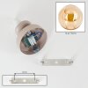 Retro-Kugel-Wandleuchte Gastor mit geschlossenem bernsteinfarbenem Glasschirm