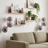 Moderne Kugel-Wandleuchte Gastor im 2er-Set mit dreifacher Rauchglas-Schirmanordnung