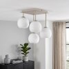 Kugel-Deckenleuchte Koyoto, moderne Cluster-Anordnung mit 4 weißen Glasschirmen