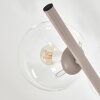 Moderne Kugel-Stehleuchte Gastor mit sechs klaren Glasschirmen in Cluster-Anordnung