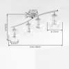 Sandfarbene Kugel-Deckenleuchte Koyoto mit geschwungener Leuchtenstange