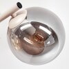Moderne Kugel-Wandleuchte Gastor im 2er-Set, 3er-Anordnung neben dem Spiegel