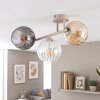 Moderne Kugel-Deckenleuchte Koyoto mit Cluster-Anordnung und Rauchglasschirmen