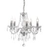NOWA Marie 5-armiger Kronleuchter modern mit klarem Acrylglasschirm für Esszimmer