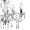 NOWA Marie 5-armiger Kronleuchter modern mit klarem Acrylglasschirm für Esszimmer