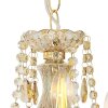 Marie NOWA Lüster-Kronleuchter Gold 5-flammig E14 mit Acrylglasschirm in Gold-Klar