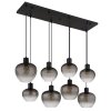 NOWA Toy 8-flammige Rauchglas-Pendelleuchte für den Esstisch, E27, 110 cm