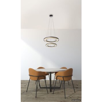 NOWA Rilas LED Ring-Pendelleuchte dimmbar IP20 3000 Kelvin 4500 Lumen 21 Watt