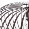 NOWA Max moderne Pendelleuchte für Esszimmer mit Käfigoptik aus Metall in Braun, Ø 40 cm, IP20