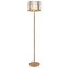 NOWA Run Stehleuchte modern E27 mit Schalter am Kabel, Metall in Holzoptik