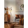 NOWA Nerida moderne Holzast-Stehlampe mit Seil, Schalter am Kabel, E27, 40 Watt, 150 cm, IP20