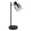 NOWA Jack Tischlampe aus Metall mit rauchfarbenem Glasschirm, E14-Fassung, 40 Watt