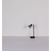 NOWA Jack Tischlampe aus Metall mit rauchfarbenem Glasschirm, E14-Fassung, 40 Watt