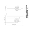 NOWA Tom moderne Metall-Tischlampe mit rauchfarbenem Glasschirm, E14, 40 Watt, IP20