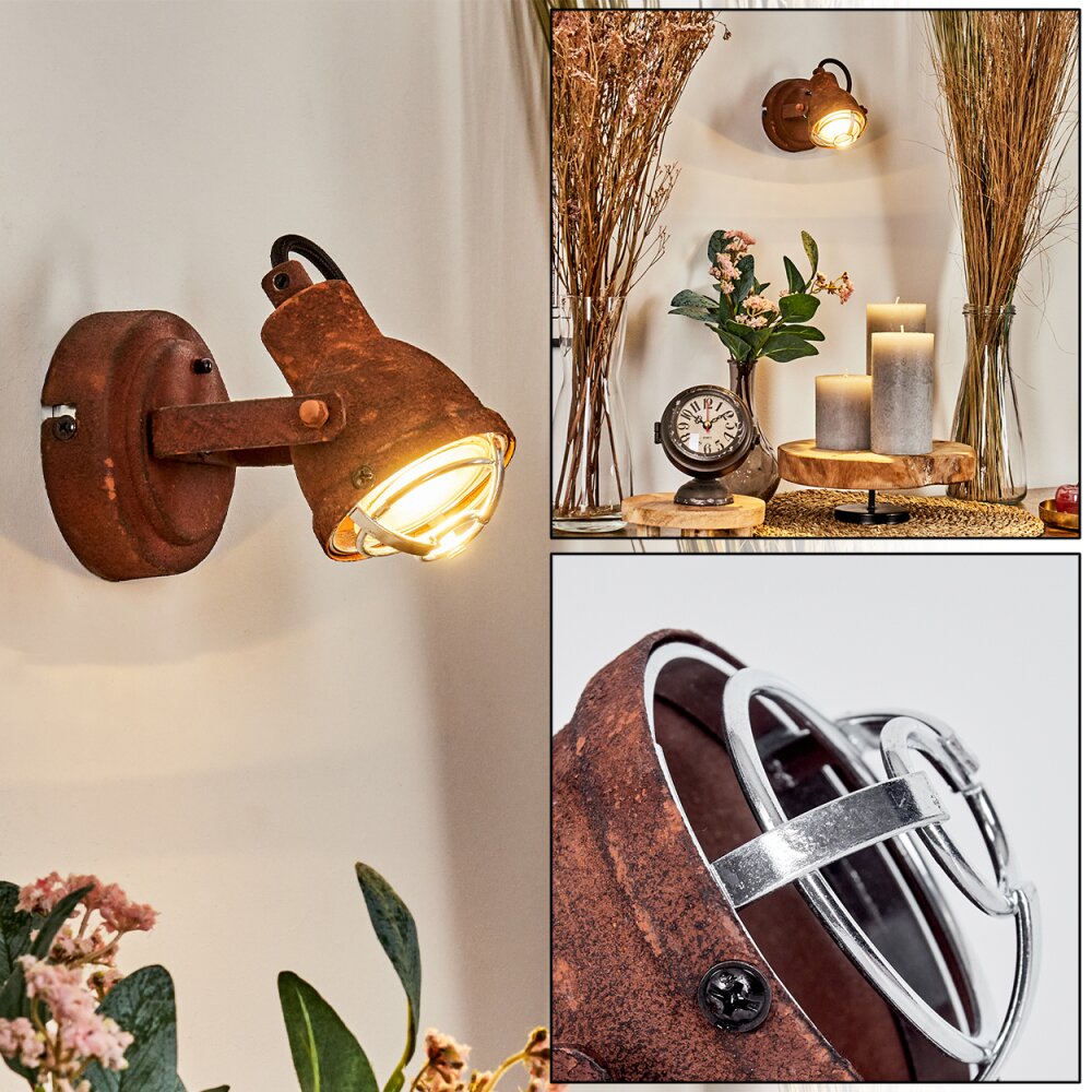 Drobak Wandleuchte Rostfarben, 1-flammig main product photo