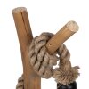 NOWA Nerida Tischleuchte aus Holz und Metall mit naturfarbenem Stoffschirm, E27, IP20