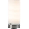 NOWA Maik Tischlampe Tischleuchte mit mattweißem Glasschirm aus Metall, E14