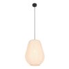 Steinhauer Sable Pendelleuchte Hängelampe mit cremefarbenem Stoffschirm 30 cm