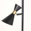 Steinhauer Preto 2-flammige Stehlampe mit drehbaren goldfarbenen Metallschirmen