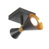 Steinhauer Preto drehbarer Deckenspot mit goldfarbenem Metallschirm, GU10, IP20
