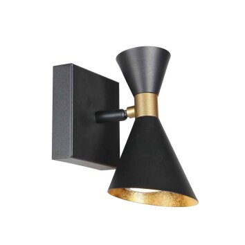 Steinhauer Preto drehbarer Deckenspot mit goldfarbenem Metallschirm, GU10, IP20