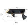 Steinhauer Preto eckiger Deckenspot 2-flammig mit drehbaren Spots GU10 IP20 modern