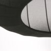 Steinhauer Sable runde Pendelleuchte mit schwarzem Stoffschirm, E27, dimmbar, Länge 45 cm, IP20