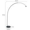 Steinhauer Bogen-Stehlampe Curve mit geschwungenem Leuchtenarm für die Couch