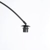 Steinhauer Curve Bogenstehlampe für Wohnzimmer, 210 cm, brauner Seegras-Schirm, dimmbar