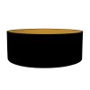 Steinhauer Curve Bogenstehlampe dimmbar mit Schalter, gold-schwarzer Stoffschirm