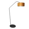 Steinhauer Zig-Zag Bogenstehlampe dimmbar mit goldfarbenem Schirm aus Metall
