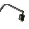 Steinhauer Zig-Zag Bogenstehlampe dimmbar mit Schalter, grauer Stoffschirm